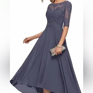 Chiffon Women's Mother of the Bride Dress Long Formal Dress-Size 14